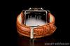 JMW TOKYO Square Gold Square Limited Seiko Quartz Leather Genuine Simple Popular for Day Gift to 300 pieces Men's Watch, & Brown, Rectangular, Men's