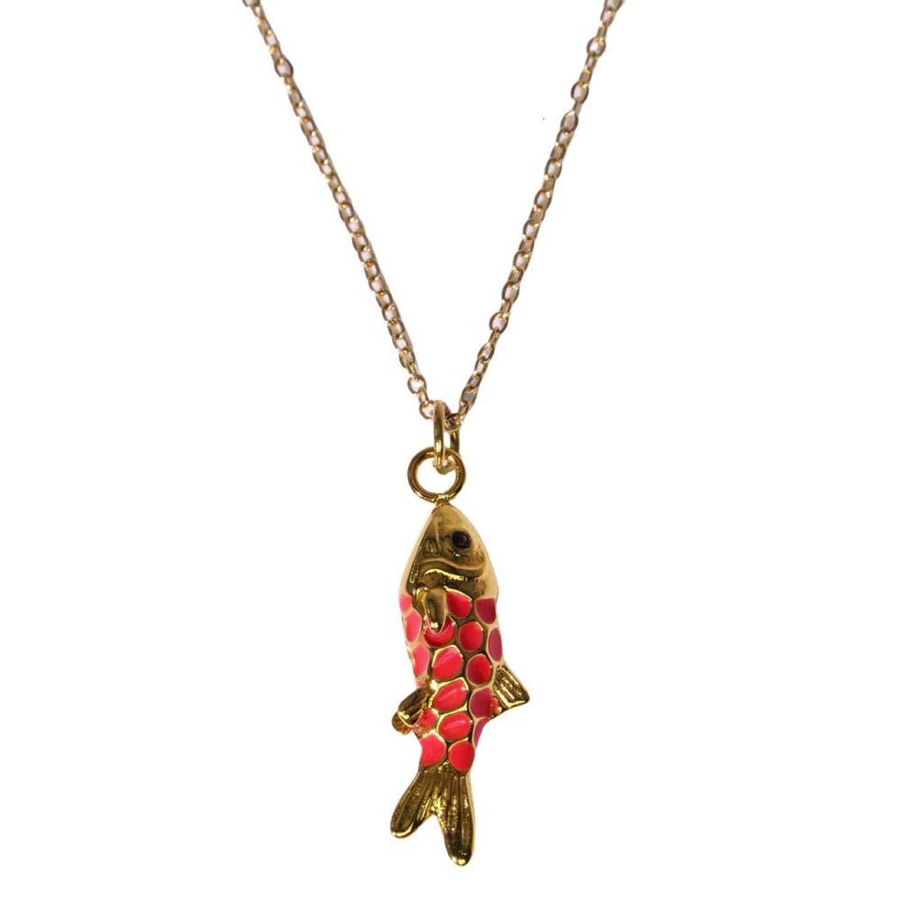 Ocean Style Plated Enamel Fish Choker Movable Brass Colorful Necklace Accessories