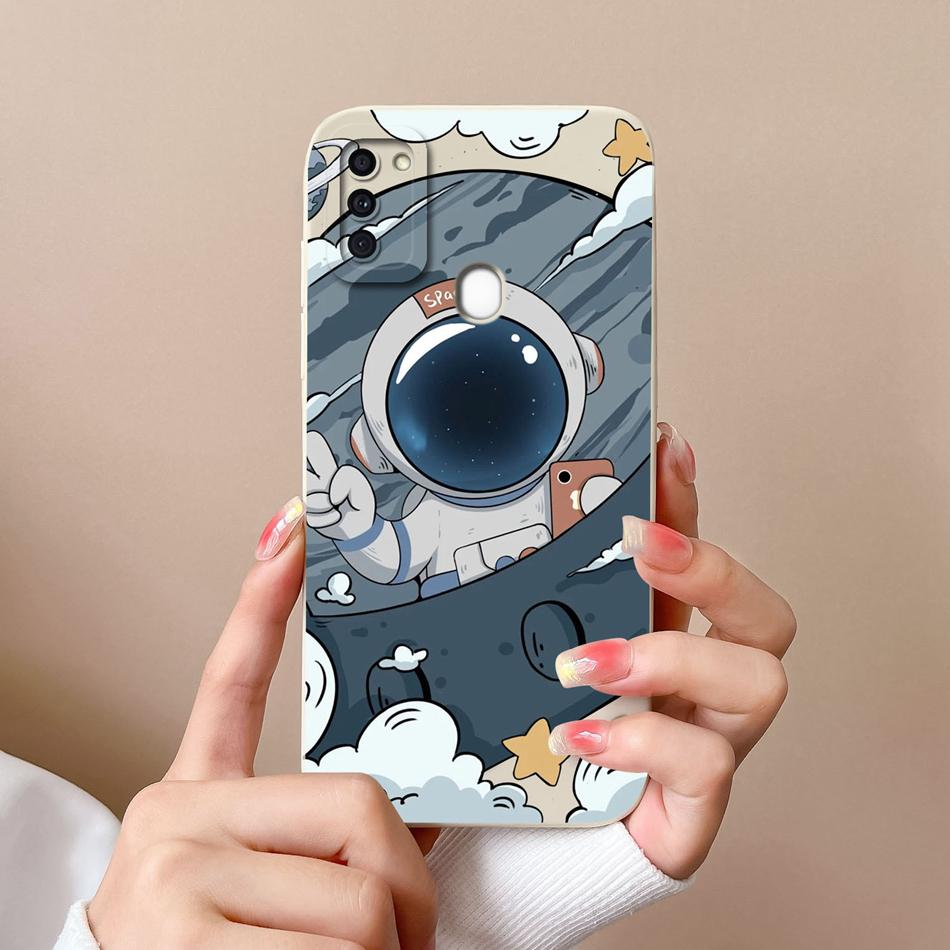 Case For Samsung A11 Flower Soft Liquid Silicone Durable Lens Protection Phone Back Covers For Galaxy A 11 Funda Coque For Woman