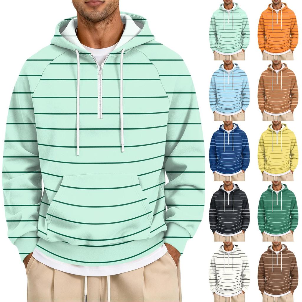 Felpa con cappuccio da uomo autunno inverno, stampa gessata, casual, vestibilità larga, con zip, manica lunga, felpa