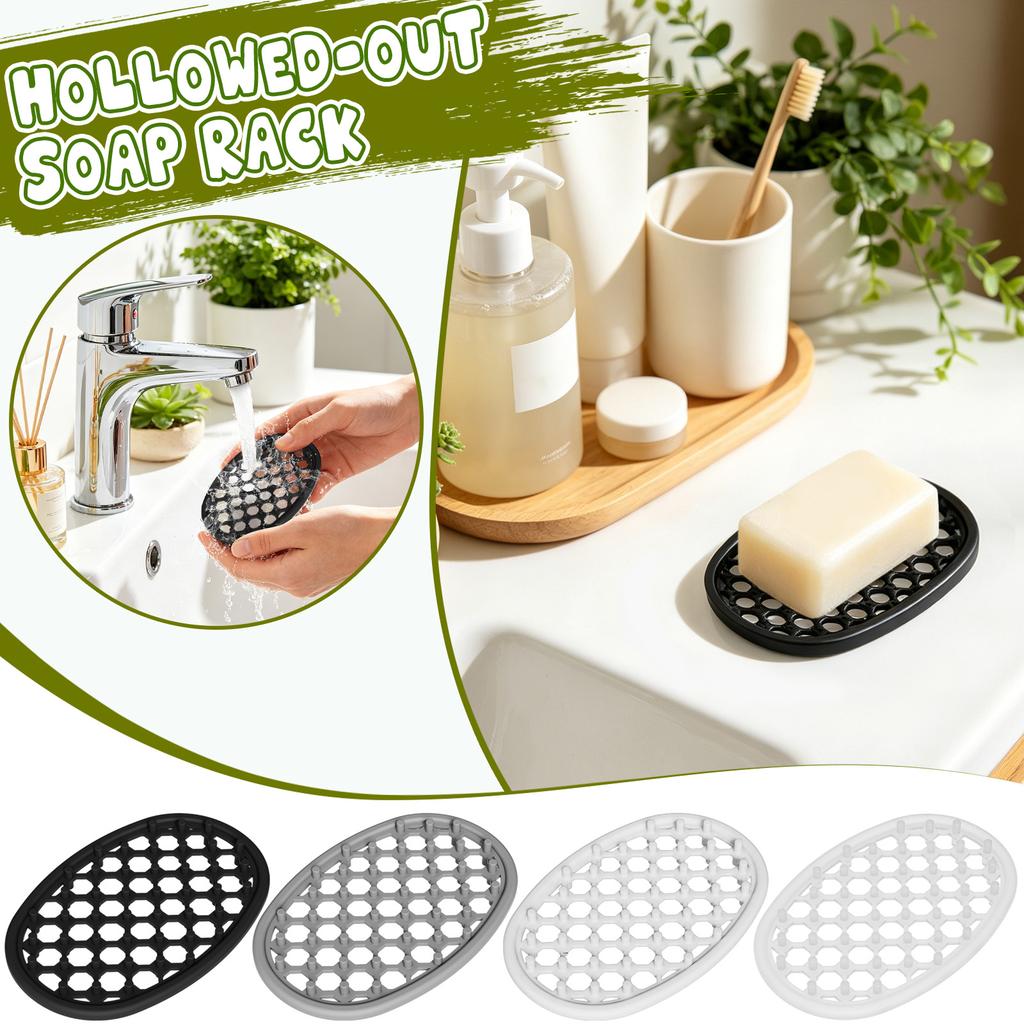 Portasapone in Silicone Forma Ovale Vassoio Antiscivolo per Sapone con Griglia di Drenaggio per Bagno Cucina Doccia Conservazione Sapone