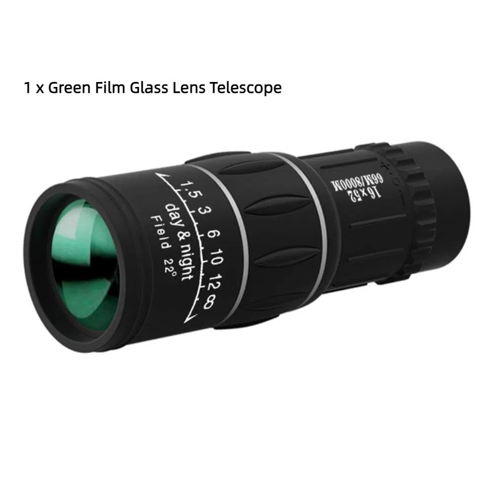 Dual Focus Monocular Telescope 16x52 Night Spyglass Telescope New Optical Zoom Scope  Outdoor