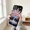 Creative Pink Tree Design Pattern Phone Case Suitable for iPhone 17 16 15 14 13 12 11 Pro/Max/Plus Anti Drop Frosted Soft Shell