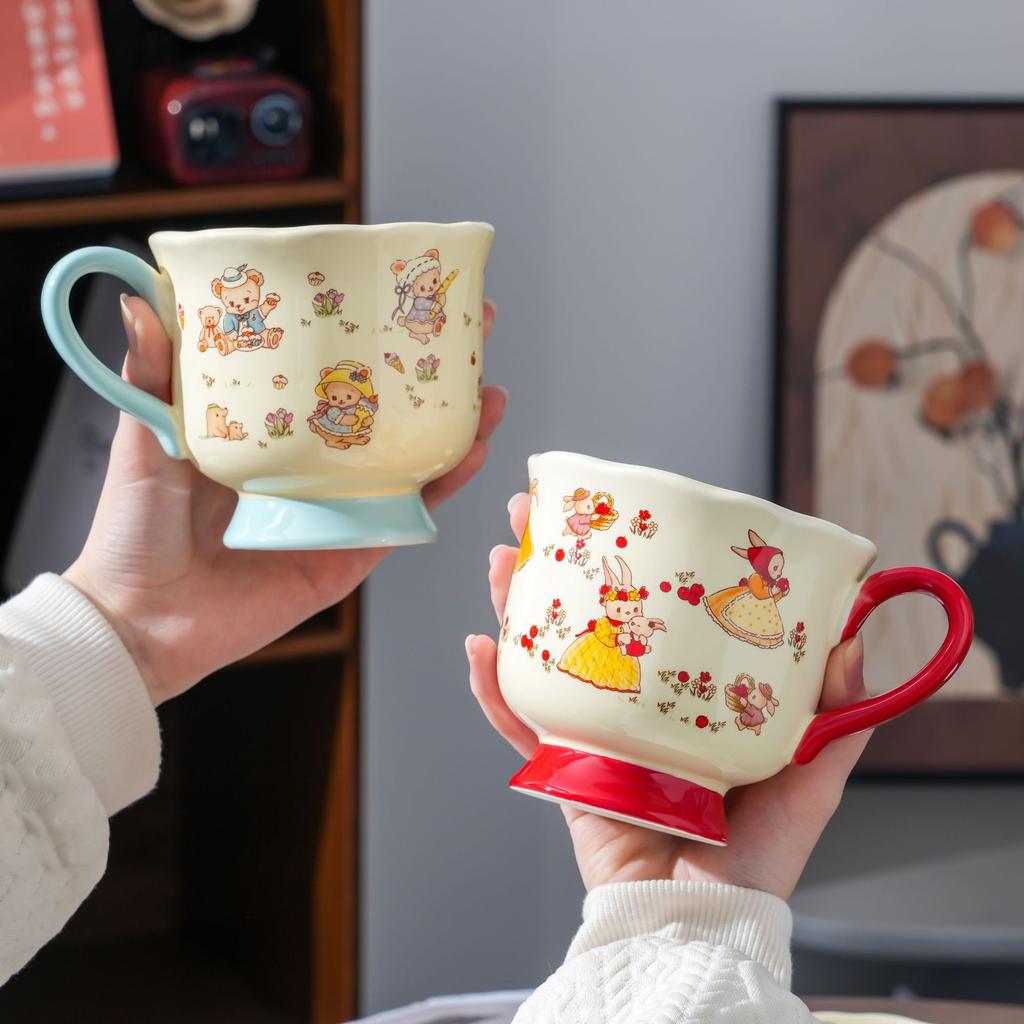 Good Value Cute Cartoon Ceramic Mug Animal Mug Student Children Drinking Cup Boys and Girls Cup Coffee Cup