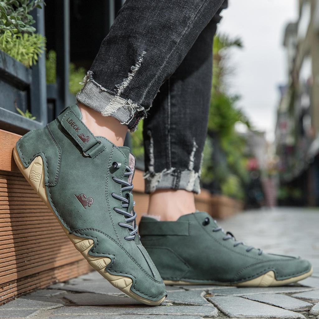 Men's Plus Velvet Martin Boots: Warm, High-Top, Winter Cotton Sports Shoes