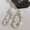 INS Korean Cute White Bow Heart Pearl Beads Beaded Phone Chain For iPhone Camera Hanging Rope Anti-Lost Lanyard Hanging Jewelry 1