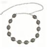 1PC popular ethnic style old ancient silver waist chain, retro carved round brand design versatile clothing accessories