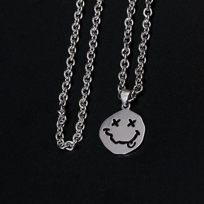 Lanț Punk Nou La Gât Stil Hip Hop Goth Colier Femei Un Pandantiv Față Zâmbitoare Estetic Bijuterii Femei Lanț Accesoriu AVE