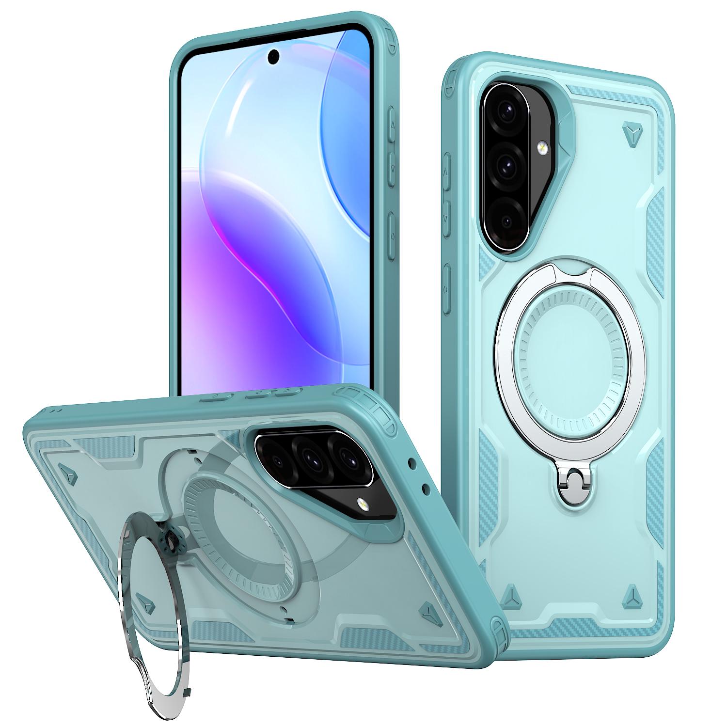 

Двухслойный противоударный жесткий чехол для Samsung Galaxy A56 A55 A35 A15 A17 A14 A26 A36 A16 5G с кольцом-магнитом и складной подставкой Galaxy A56 5G светло-синий