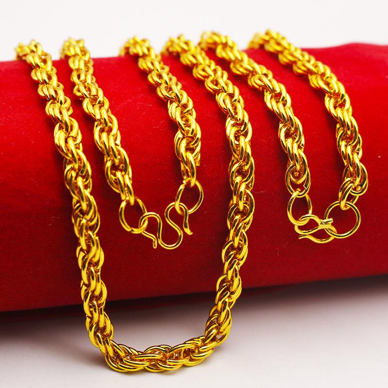 Alloy Gold Plated Bracelet Imitation Gold Snake Bone Chain Twisted Chain Hip Hop Punk Bracelet