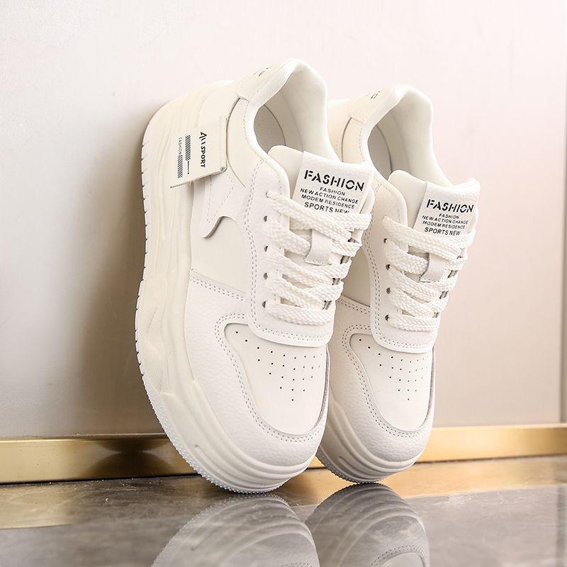 

Маленькие белые туфли на толстой подошве, женские, весна-осень, бархатные, кексовые, женские туфли 2024 года, новые красные, повседневные, кроссовки 40