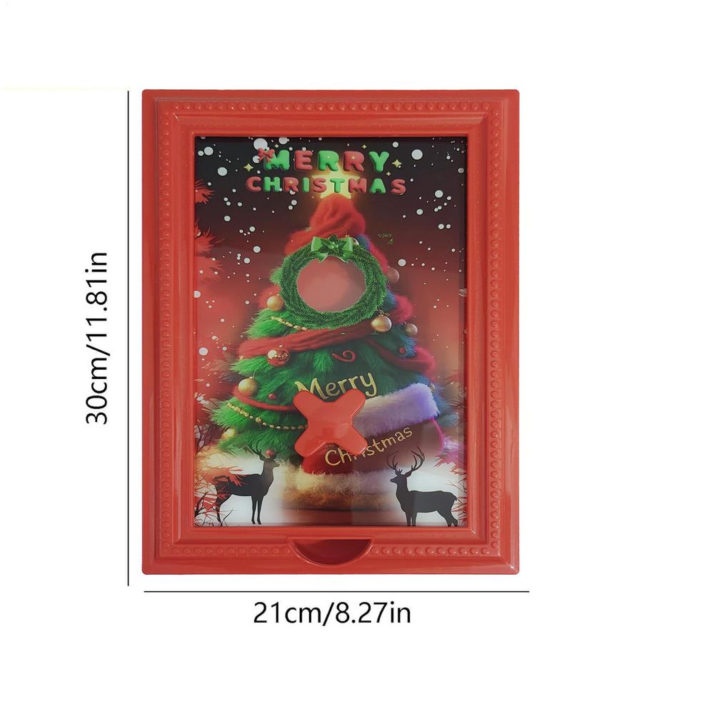 

Photo Frame Candy Dispenser Christmas Organizer Home Decor Picture Hangable Candy Frame For Vending Bean Cereal Home Decor красный