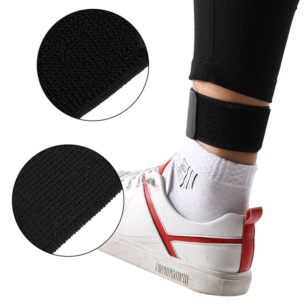 Soccer Shin Guard Fixed Bandage Tape Fastener Shinguard Adjustable Elastic Sports Strap(Black)