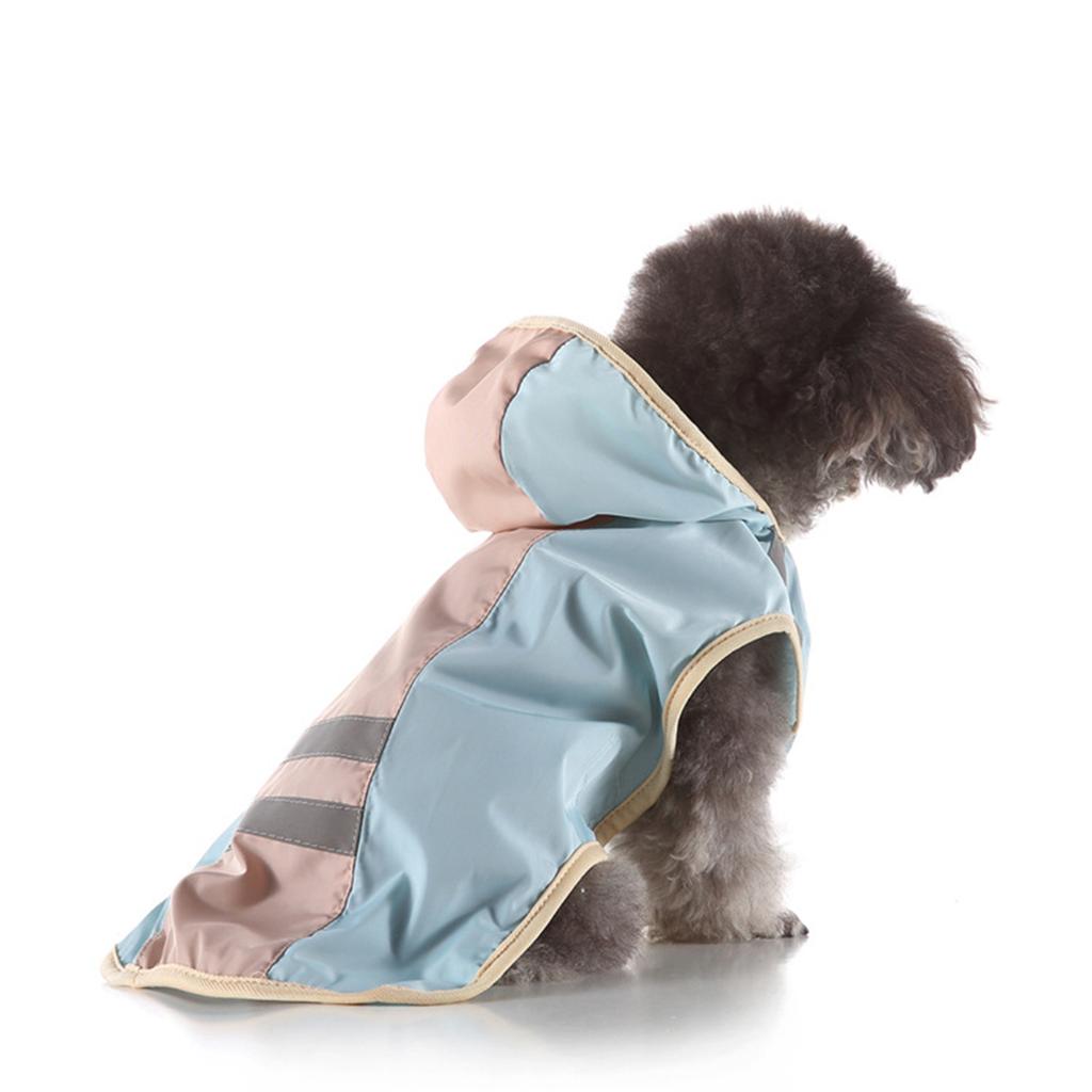 Lightweight Waterproof Rainwear Small To Large Dogs and Puppies Ponchos Hood Reflective Strip Rainwear with Hood