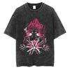 Dragon Ball Z Vegeta Super Saiyan Printed Tshirt Mens and Womens Washed Tshirt High Quality Vintage Cotton Tshirt Tops