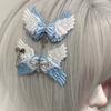 Unique Angelic Hair Clip Ornament Beautiful Angel Wing Hair Accessory Heart/Bowknot Hair Clip for Fashion Enthusiasts