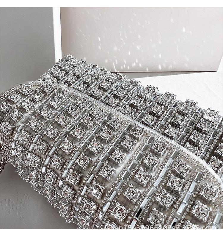 Women's Rhinestone Banquet Cheongsam Handbag - Crossbody, Shoulder, or Hand-Carry Options Available