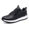 Men’s Golf Shoes Breathable Leather Golf Sneakers Non-slip Spikeless Golf Trainers Outdoor Sports Lace-up Golf Training Shoes
