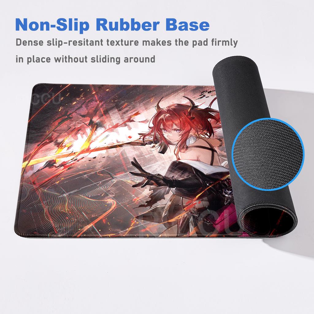 HD Arknights Endfield Mauspads Anime Mädchen Laevatein Mauspads Groß Gamer XXL Laptop Teppich Gaming PC Zubehör erweitern Schreibtischunterlage