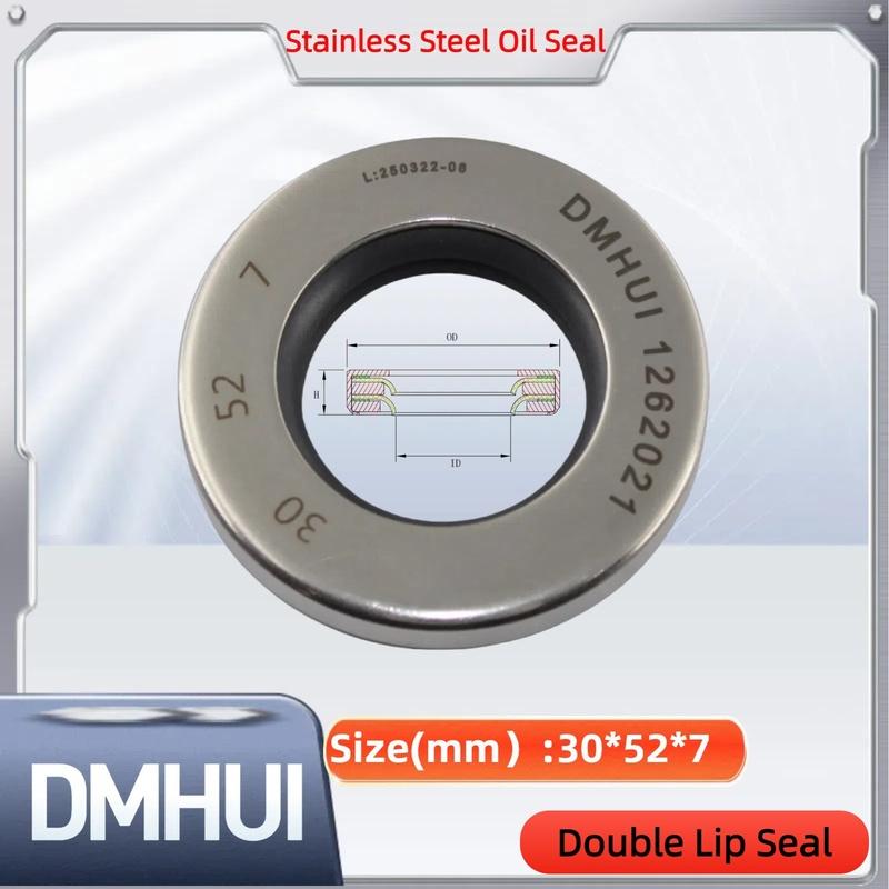 Oil Seal 30x52x7 Double Lip Seal Stainless Steel Oil Seal PTFE SS 30×52×7 30x52x7mm