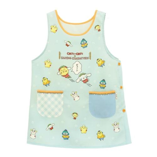 ON NISHIKI Coji-Coji Sanrio Characters Apron for Nursery Teachers, Women's, Adults, Side Buttons, Quick-Drying, Wrinkle-Resistant, Character Apron (cs