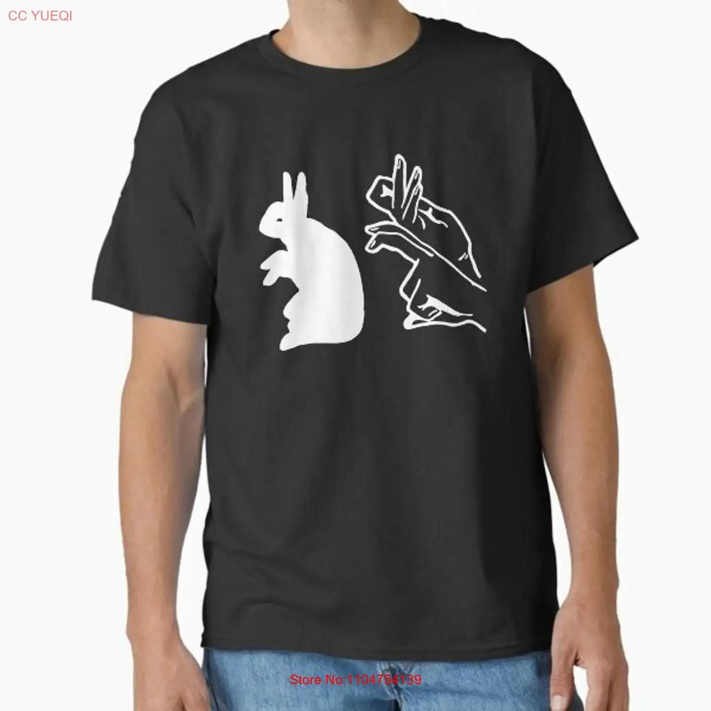 Rabbit Hand Shadow Classic T Shirt Made in US AUS Size S 2XL vintage Washed Unisex Casual Stretched Breathable Versatile
