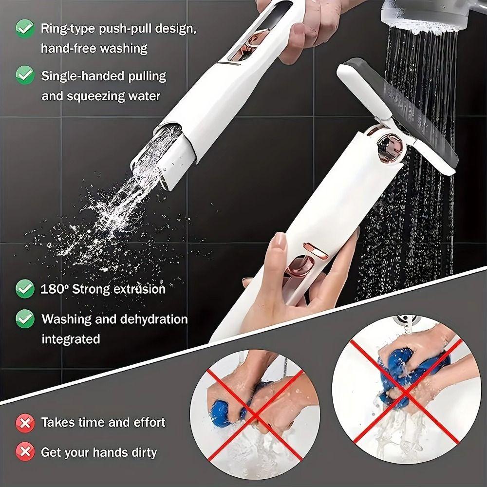 Water-absorbing Lazy Handheld Mop Foldable Kitchen Small Mops Mini Mop  Home Kitchen Bathroom Car