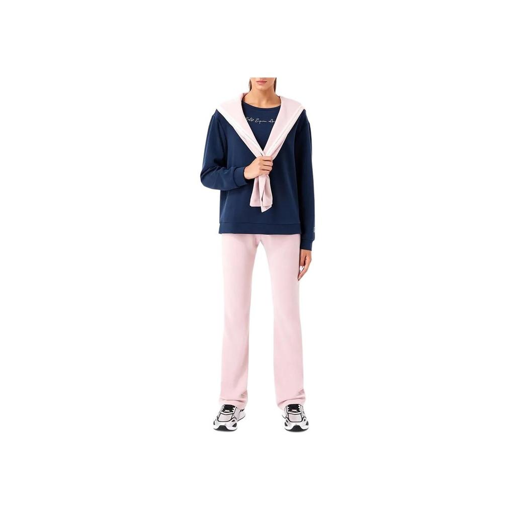 Emporio Armani Sudadera con estampado de logo de letras Ea7 Fw23 Cuello Redondo Manga Larga Mujer sudadera Azul Marino 6RTM03-TJDCZ-1554