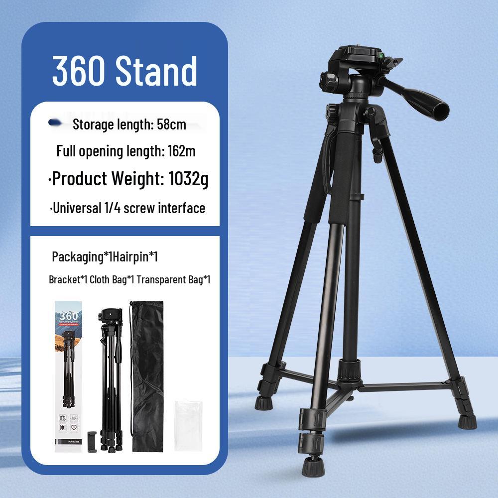360° Camera & Projector Tripod for Photography, Telescope, Selfie & Live Broadcast