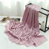 Headscarf Solid color silk scarf Basic versatile scarf Women's smooth crepe travel scarf Xizang travel shawl