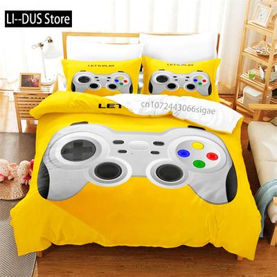 Juego de Ropa de Cama con Máquina de Juegos de Dibujos Animados Juego de Funda Nórdica Juego de Ropa de Cama 3D Estampado Digital Juego de Ropa de Cama Tamaño Queen Diseño de Moda
