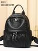 Women's Top Layer Cowhide Leather Backpack, Large Capacity, 2026 Trendy Casual Bag