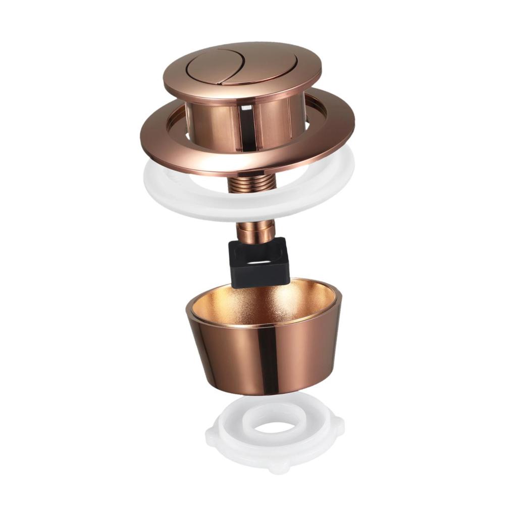 Toilet Tank Button ABS Double Push Flushing Toilet Valve Replacement Kit for Home Bathroom Upgrade