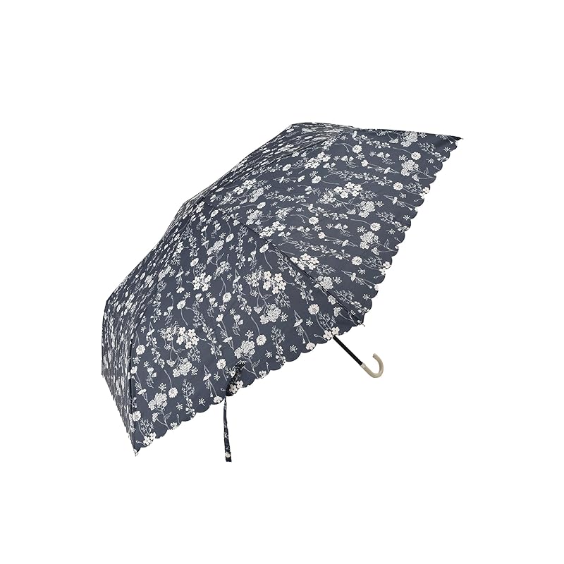 

[ afternoon tea living ] AfternoonTea LIVING folding umbrella HT71 silhouette flower folding umbrella umbrella navy