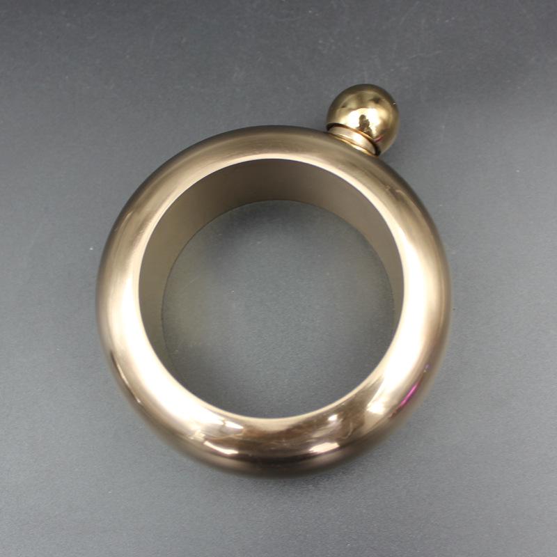 3.5oz Portable Flagon Whiskey Vodka Wine Pot Hip Flask 304 SS bracelet ring  small Alcohol Drinking Bottle outdoor tools