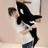 Giant Large Size Orca Killer Whale Plush Pillow Soft Stuffed Ocean Animal Doll Big Orca Plushie for Sleeping Hugging Pillow Home