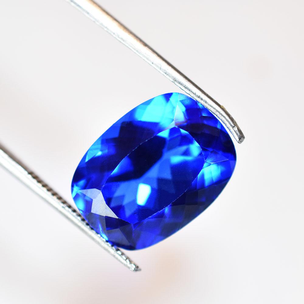 Natural Royal Blue Sapphire Loose Gemstone 8.21 Ct Cushion Cut September Birthday Birthstone