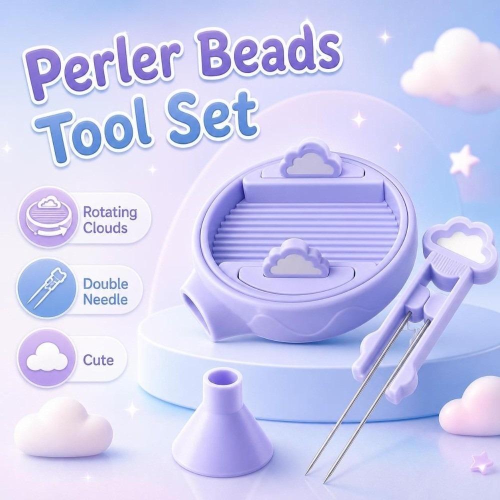 Kreative Fuse Bead Værktøjer Dobbelt Nål Pen Fuse Bead Opbevaringsplade DIY Håndlavet Håndværk