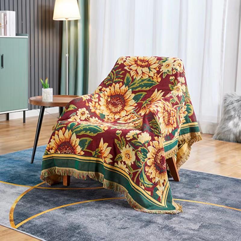 Thickened American Country Style Sofa Cover Retro European Blanket Non-Slip Carpet Sofa Cover Sofa Towel Full Covered