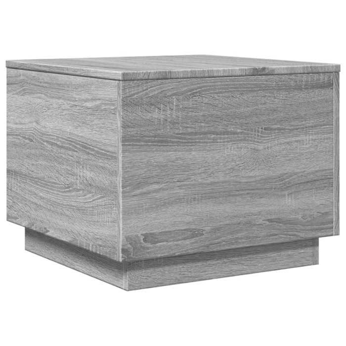 VidaXL Table Basse avec Lumières LED, Bout de Canapé, Table d'Appoint, Meuble de Salon Salle de Séjour Intérieur, Moderne, 839873