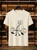2026 New Arrival 100 Cotton Tshirt Funny Stickunisex Lifting Barbell Sketch Fitness Print Crew Neck Unisex Casual Short Sleeve Tee