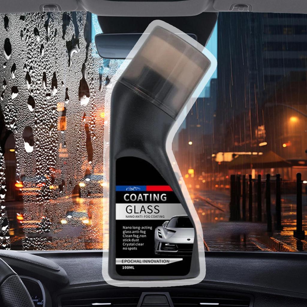 Hydrophobic Windshield Coating 100ml Sponge Brush Cleaner Car Windshield Anti Fog Spray Clear Vision Cleaning Window Mirror