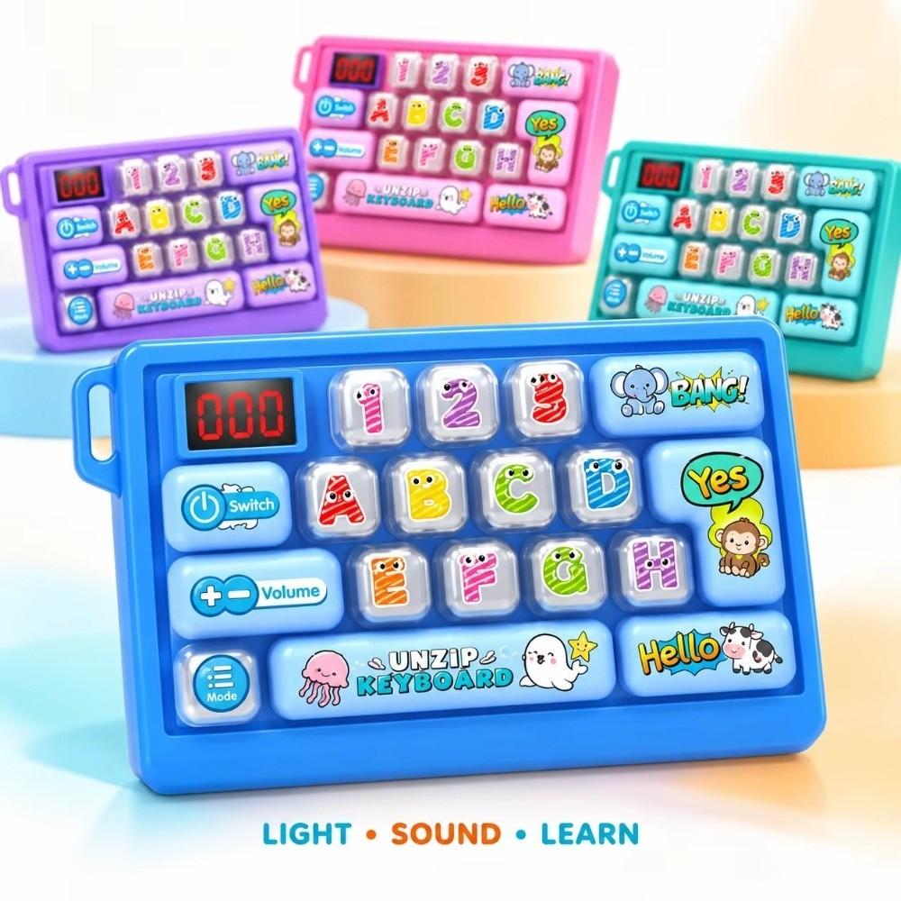 Cartoon Keys Mini Fidget Keyboard Toy Stress Relief Decompression Keyboard Educational Learning
