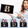 Damen Kosmetiktasche Make-up Tasche Weiblich Initialen Namensbuchstaben Muster Lippenstift Taschen Handtaschen Reißverschluss Federmäppchen für das Büro