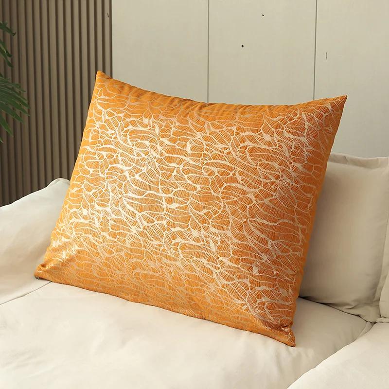 55/60/70/80CM Peach velvet Large Square Pillowcase Coffee Sofa Back Huge Cushion Cover Washable Living Room Bedroom Pillow Cases
