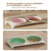 Food Feeders Pet Cat Double Bowls Feeder Adjustable Height Cats Dogs Drinker Water Bowl Dish Elevated Feeding Kitten Supplies