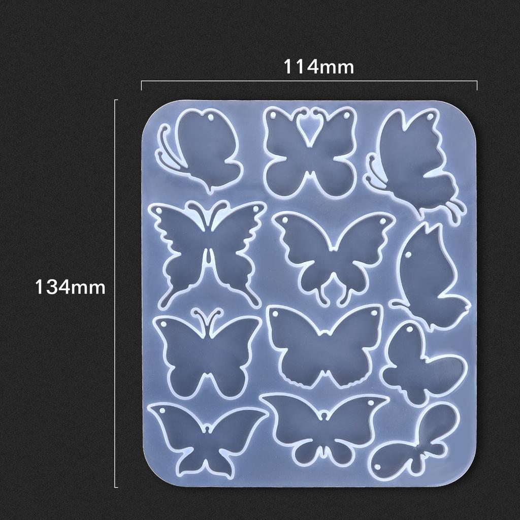 Cute Cat Butterfly Animal Earring Keychain  Epoxy Resin Silicone Mold DIY Spider Snake Pendant Jewelry Making Decoration Crafts