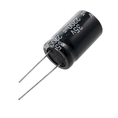10pcs Dual Radial Leads Polarised Aluminium Electrolytic Capacitor 25V 2200UF