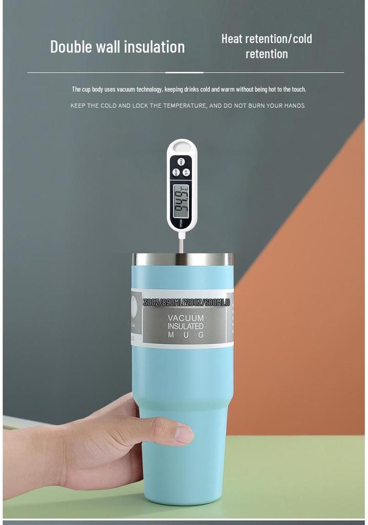 Premium Large-Capacity Stainless Steel Sports Thermos Cup - Portable and Car-Compatible