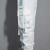 Men Cargo Pants Strap Decor Multi Pockets Loose Elastic Waist Ankle-banded Color Matching Hip Hop Streetwear Work Outdoor Trouse